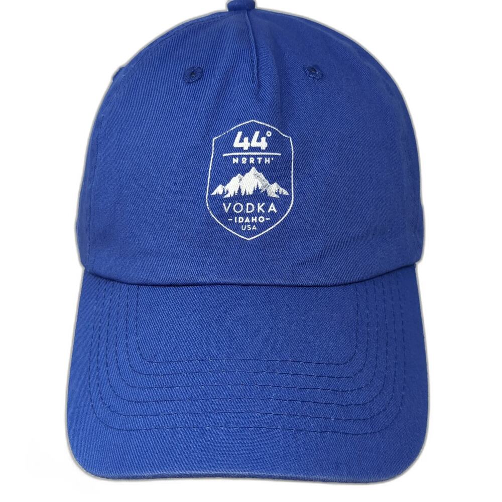 Hit Wear 5 Panel Blue One Size 44 North Vodka Idaho USA Mountain Shield Hat